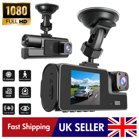 2" Triple Lens 1080P Dash Cam with Front & Rear Camera (2)