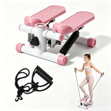 mini stepper with resistance bands-Pink