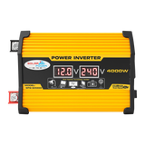 4000W 12V to 220V Car Power Inverter with 1 AC & 2 USB-A