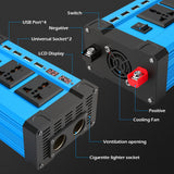 5000W 12V to 220V Car Power Inverter with 2 AC & 4 USB-A