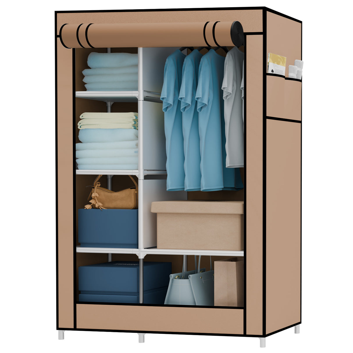 Compact Portable Fabric Wardrobe Closet Storage Organizer for Bedroom
