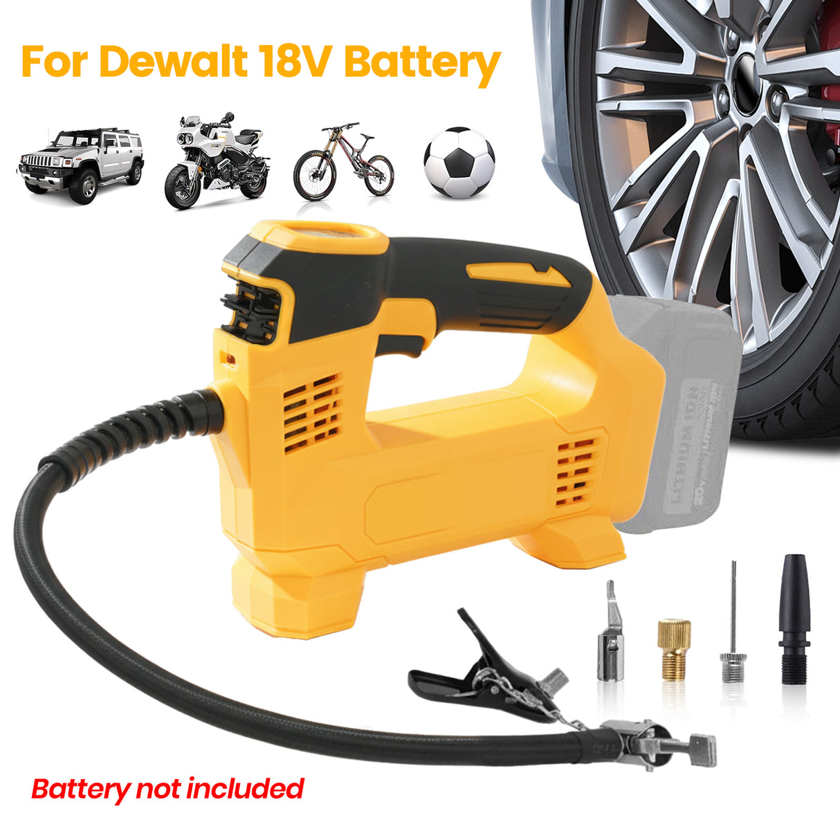 18V Cordless Car Tyre Inflator for DeWalt / Makita