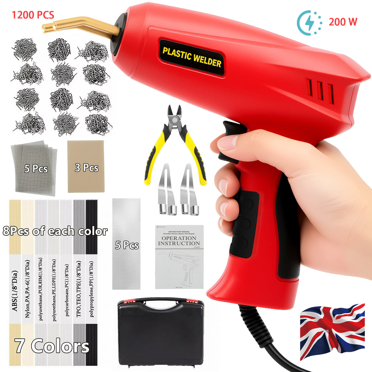 Electric Hot Melt Staple Gun for Upholstery and Carpentry