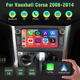 7'' Apple Carplay Android 14 Radio Stereo — Vauxhall Corsa 2006-2014