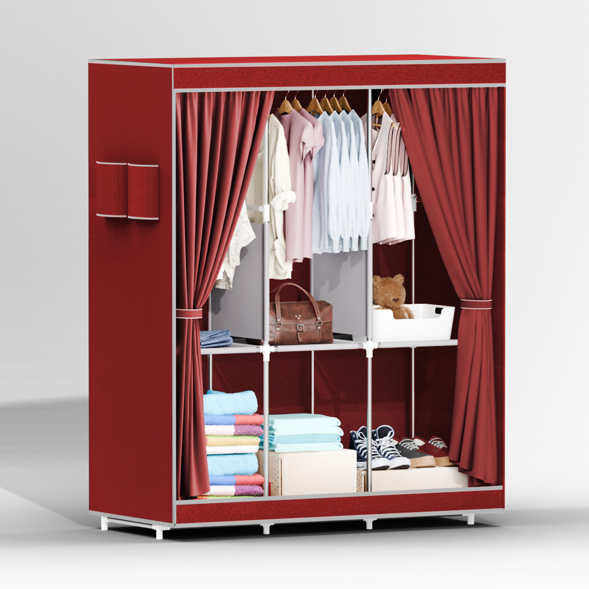 Spacious Fabric Wardrobe Closet Storage Organizer for Bedroom