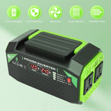 12V to 220V Car Power Inverter with 2 AC & USB Ports