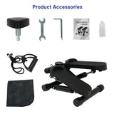 Multifunctional Mini Stepper with Resistance Bands for Home Fitness