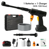 6-in-1 Cordless Pressure Washer with 10m Hose and Battery Kit
