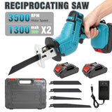21V Reciprocating Saw Kit with Batteries & Charger & Blades