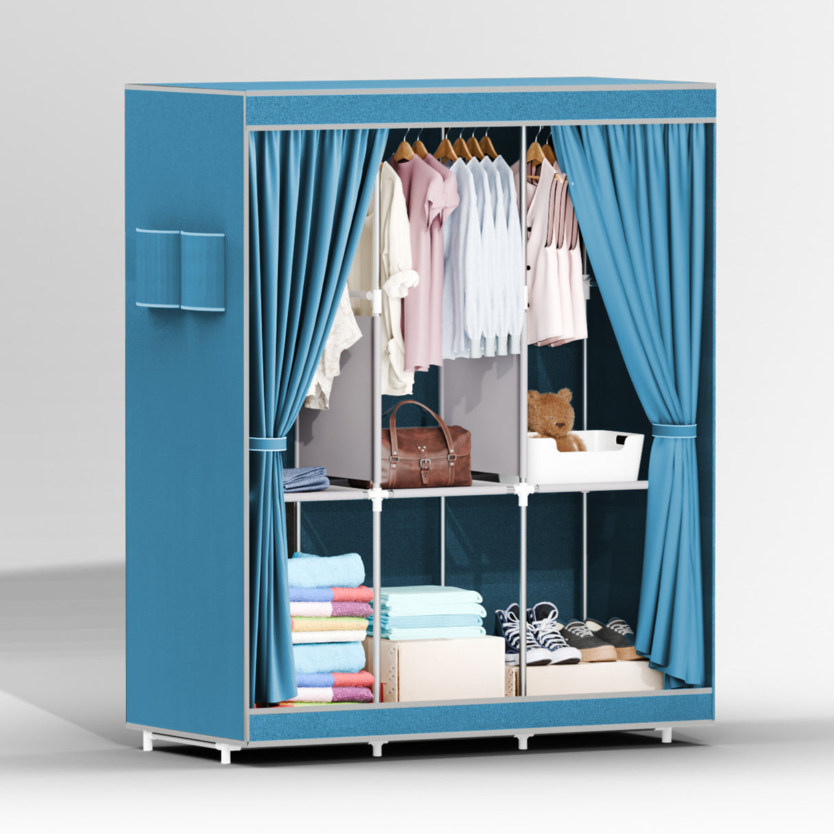 Spacious Fabric Wardrobe Closet Storage Organizer for Bedroom