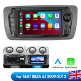 7'' Apple Carplay Android 14 Radio Stereo 2+64G — SEAT IBIZA 6J 2009-2013