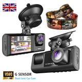4" Triple Lens 1080P Dash Cam with Front & Rear Camera (2)