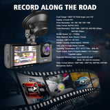 4" Triple Lens 1080P Dash Cam with Front & Rear Camera (3)