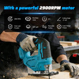 21V Cordless Electric Jigsaw with Batteries & Charger