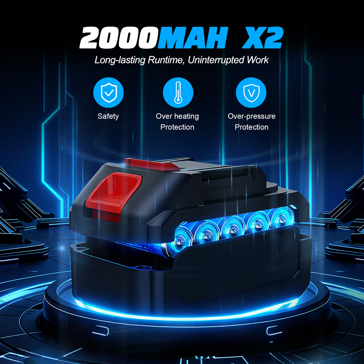 21V Cordless Electric Jigsaw with Batteries & Charger