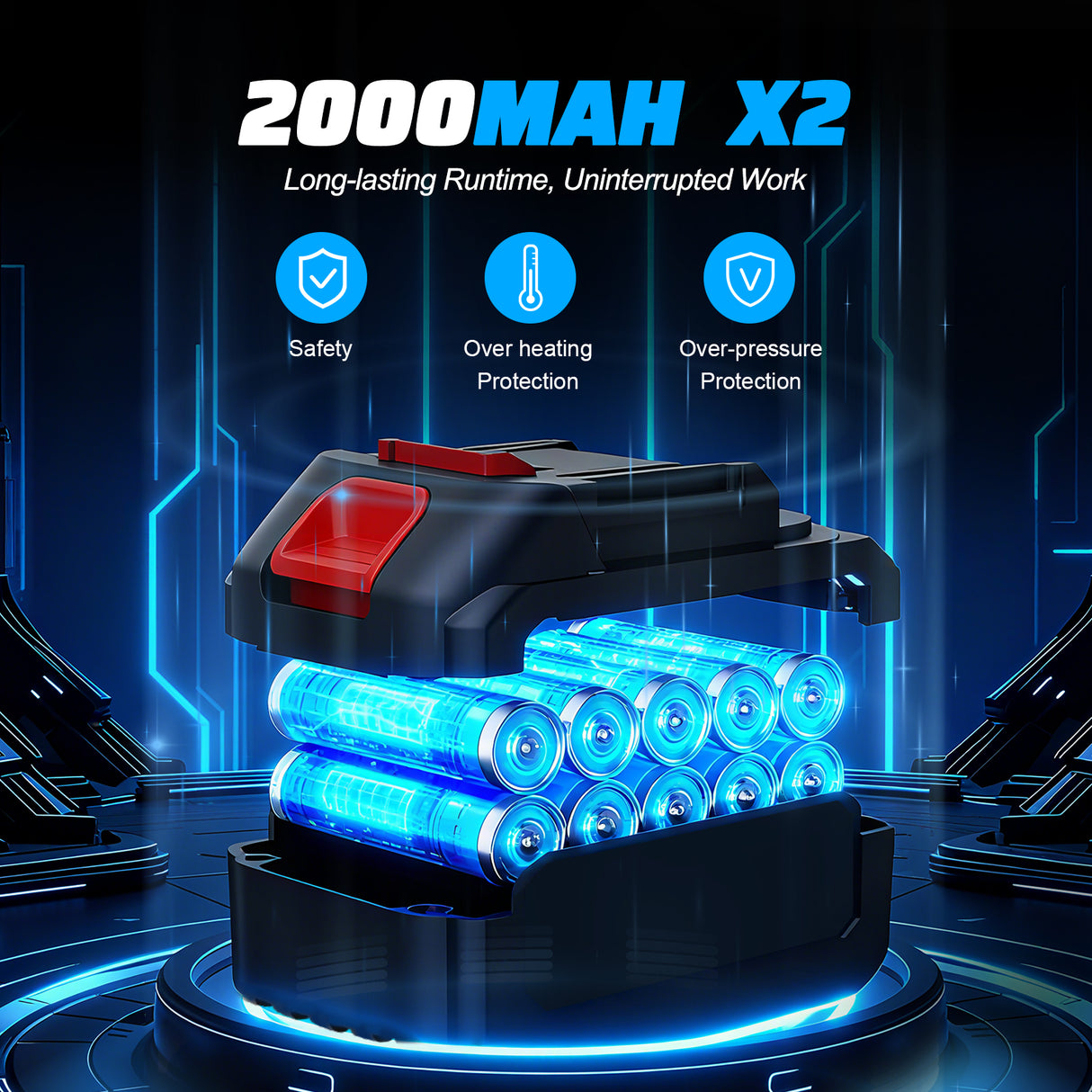 21V Cordless Electric Jigsaw with Batteries & Charger