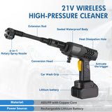 6-in-1 Cordless Pressure Washer with 10m Hose and Battery Kit