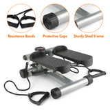 Multifunctional Mini Stepper with Resistance Bands for Home Fitness