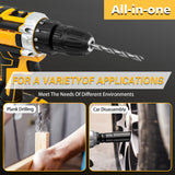 21V Cordless Impact Drill Kit with Batteries & Charger