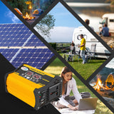 4000W 12V to 220V Car Power Inverter with 1 AC & 2 USB-A