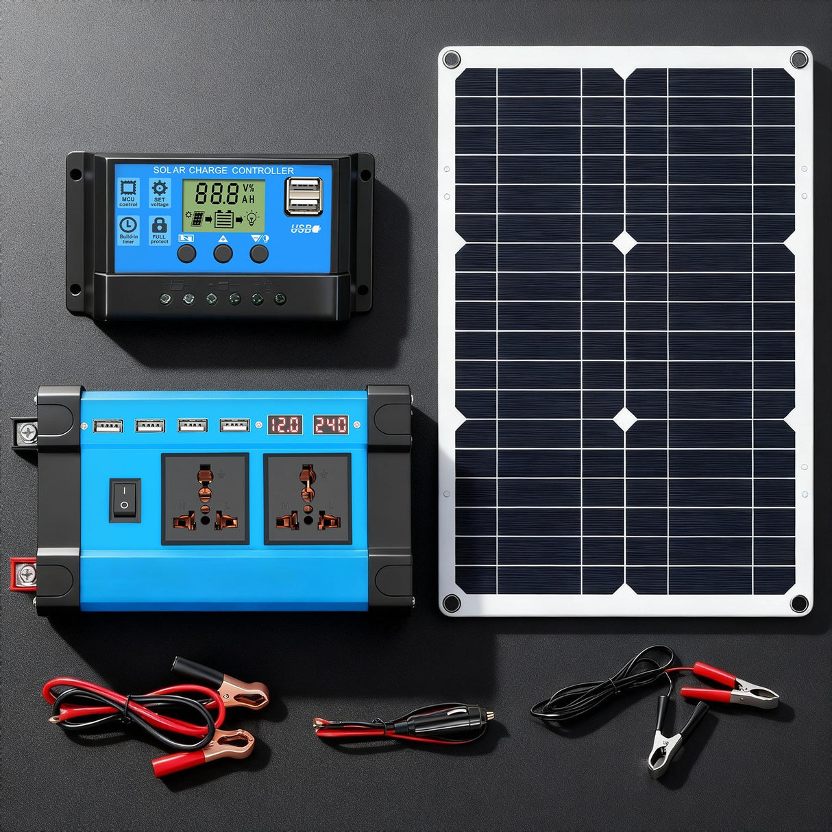 5000W Solar Panel Kit with 12V Inverter & Controller