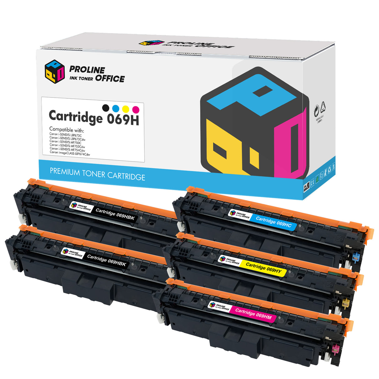 Canon i-SENSYS MF754Cdw Toner Canon 069h 5pk