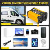 4000W 12V to 220V Car Power Inverter with 1 AC & 2 USB-A