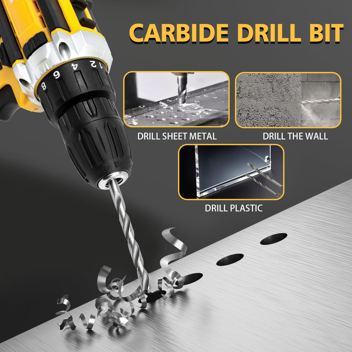 21V Cordless Impact Drill Kit with Batteries & Charger