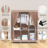 Spacious Fabric Wardrobe Closet Storage Organizer for Bedroom