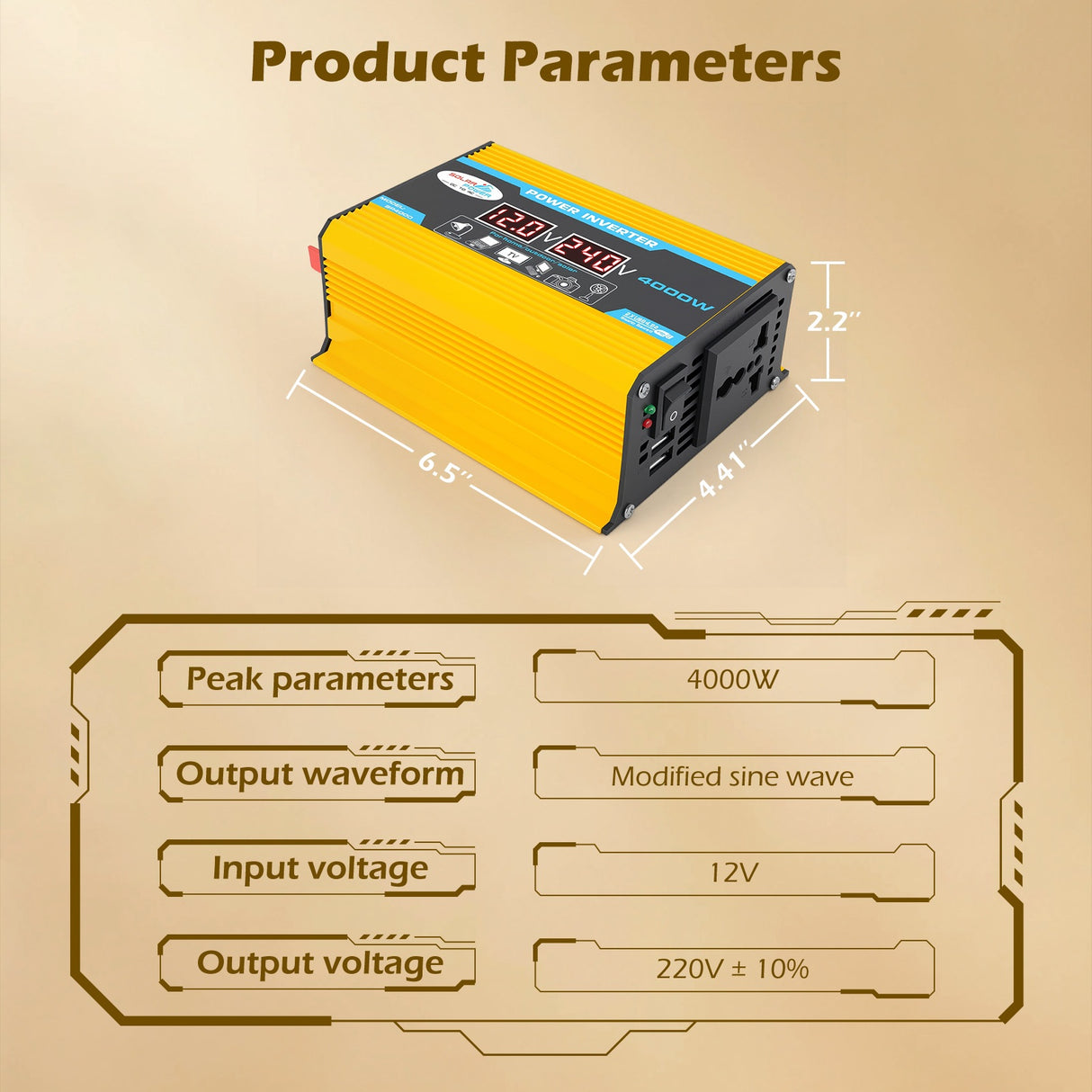 4000W Solar Panel Kit with 12V Inverter & Controller