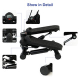 Multifunctional Mini Stepper with Resistance Bands for Home Fitness