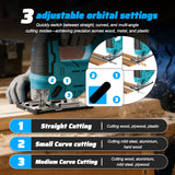 21V Cordless Electric Jigsaw with Batteries & Charger