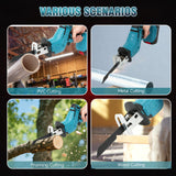 21V Reciprocating Saw Kit with Batteries & Charger & Blades