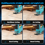 21V Cordless Electric Jigsaw with Batteries & Charger