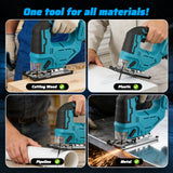 21V Cordless Electric Jigsaw with Batteries & Charger