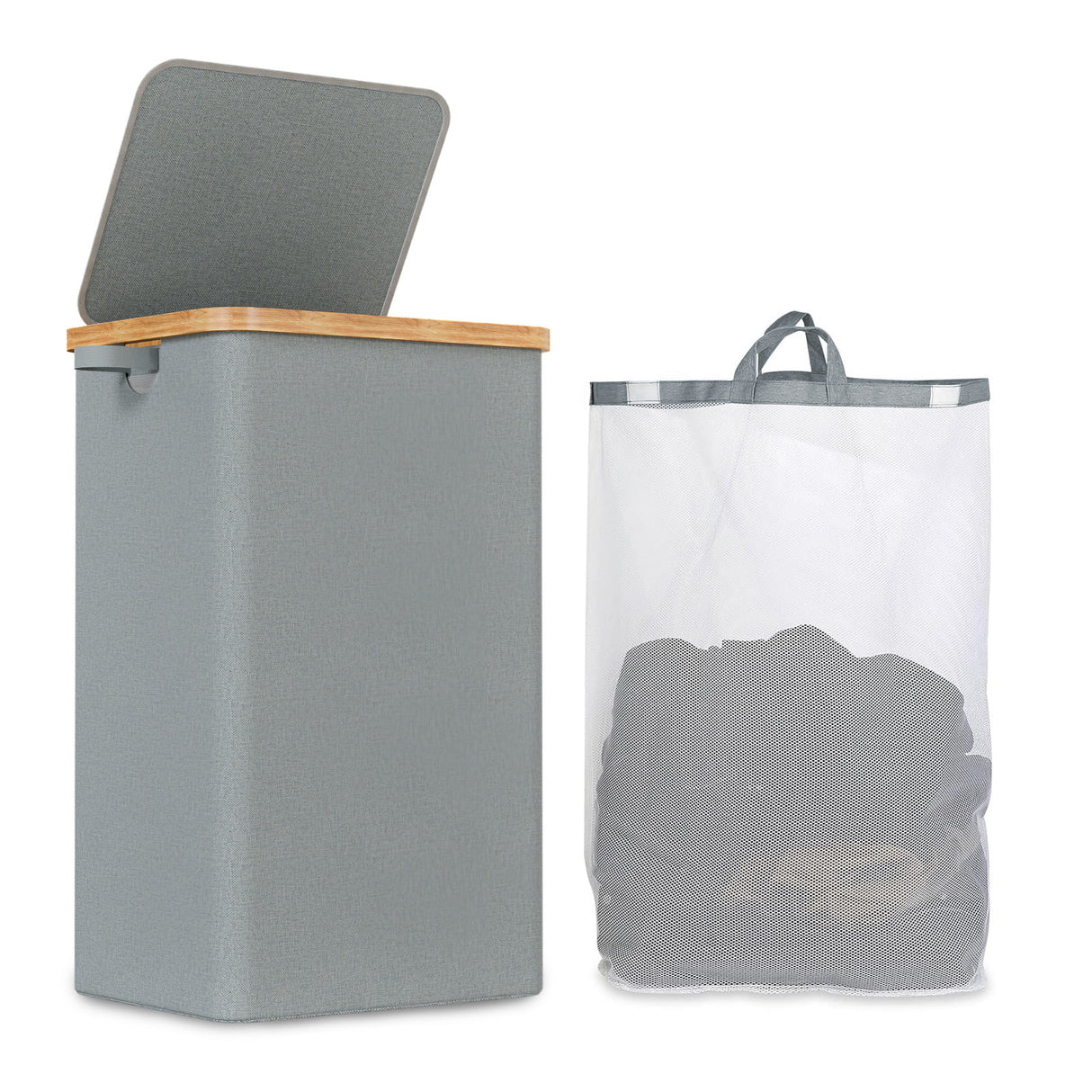 Foldable Laundry Basket with Inner Bag