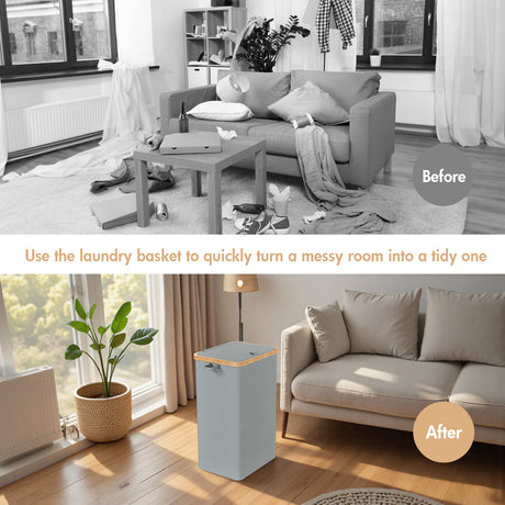 Foldable Laundry Basket with Inner Bag