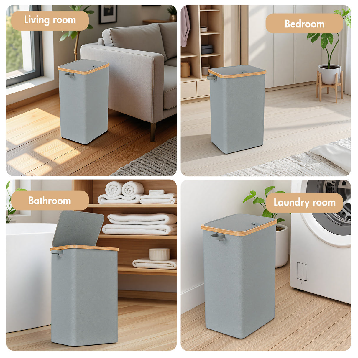 Foldable Laundry Basket with Inner Bag