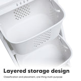 Waterproof Layer Laundry Basket Cart with Wheels