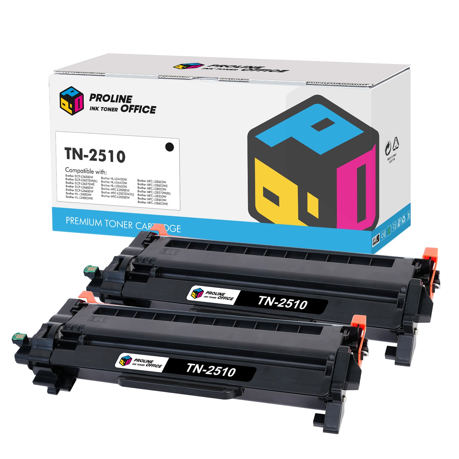 Compatible Brother HL-L2400DW Toner Black - Brother TN-2510/TN