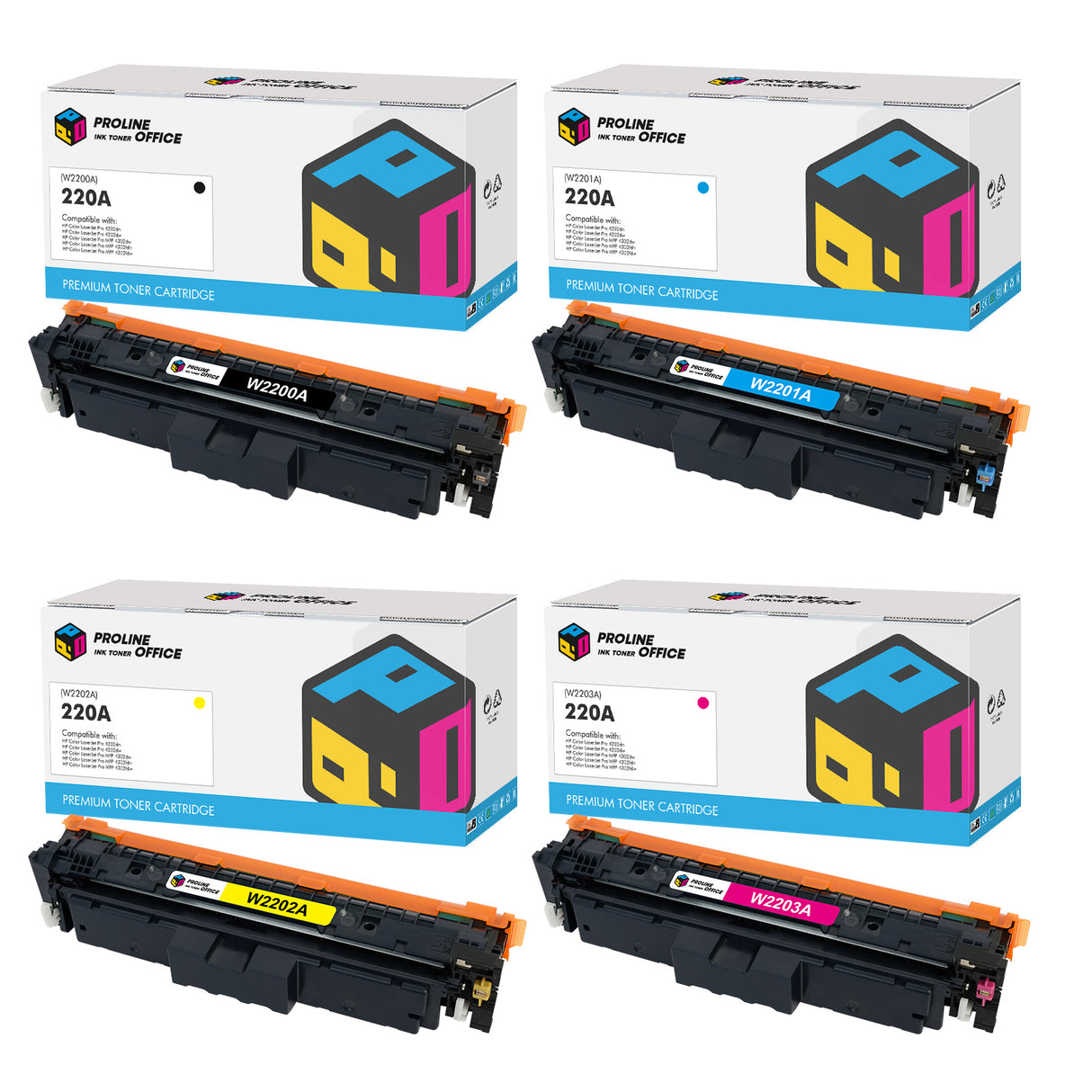 HP Color LaserJet Pro MFP 4302fdn Toner hp220A 4pk