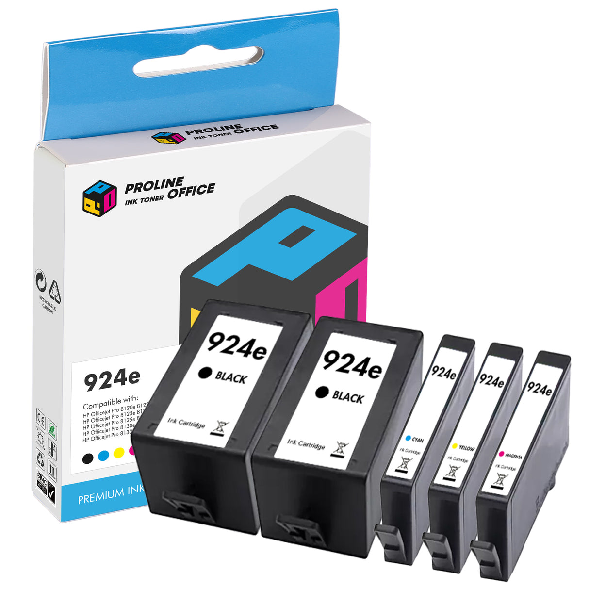 HP Officejet Pro 8122e Ink hp 924xl 5pk