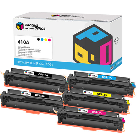 Compatible HP Color LaserJet Pro M452dn Toner Cartridges 5pk