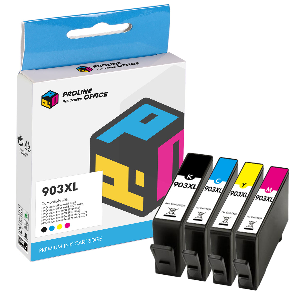 Compatible HP Officejet Pro 6960 Ink Cartridges 4pk