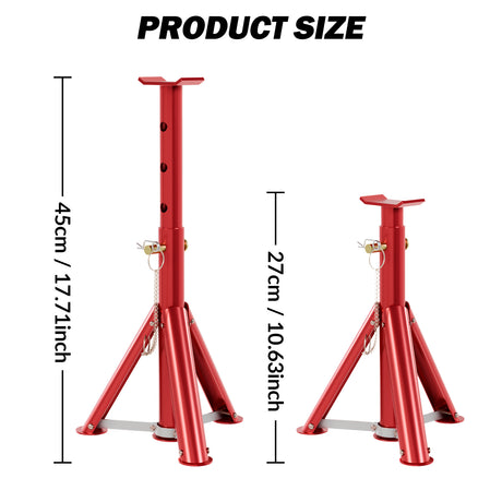 Single-support 3T axle telescopic Jack - 2pcs