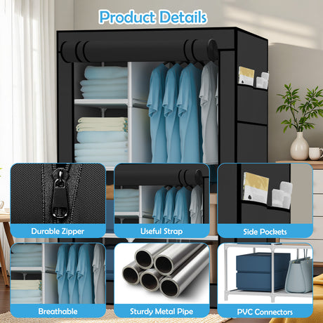 Small Non-Woven Fabric Wardrobe