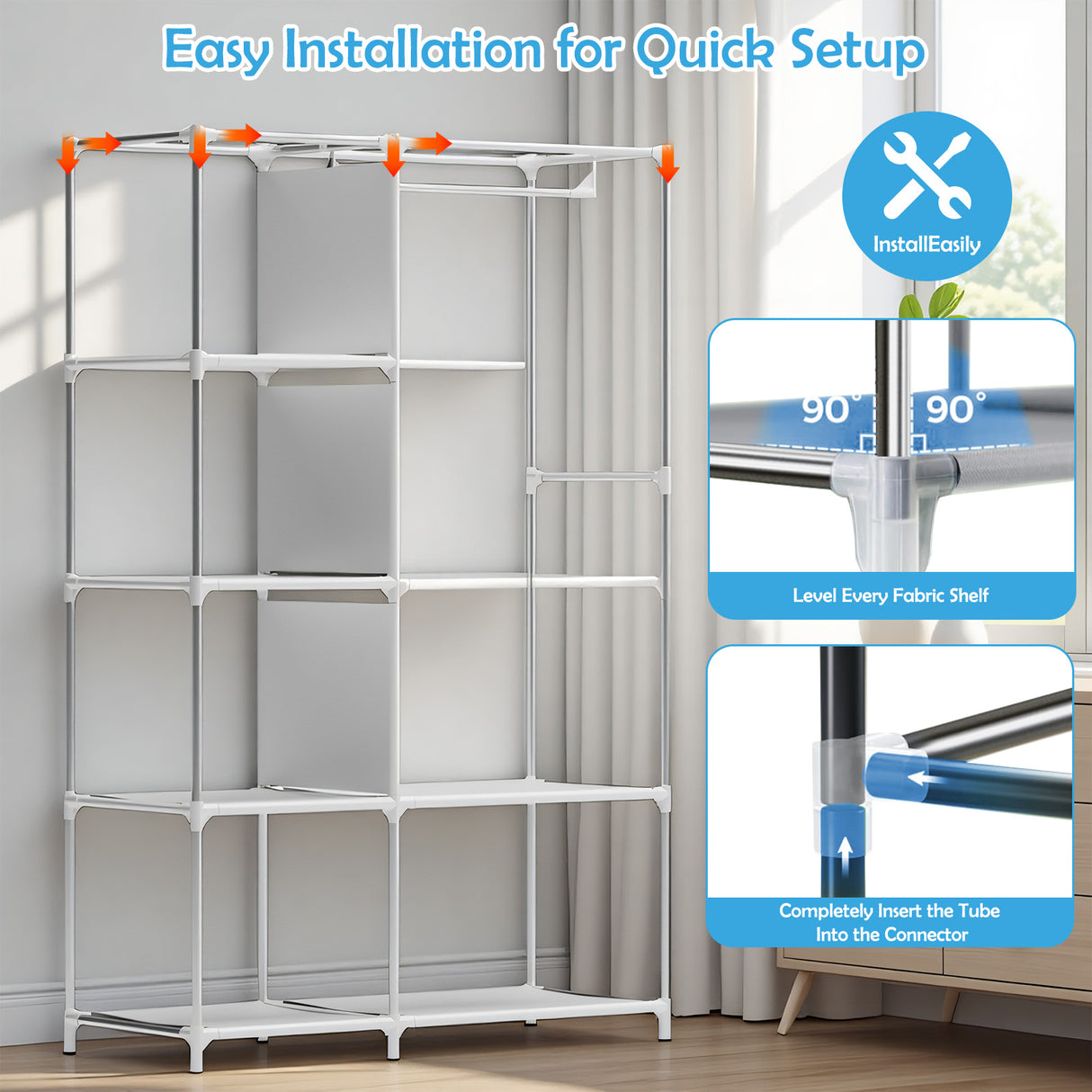 Small Non-Woven Fabric Wardrobe