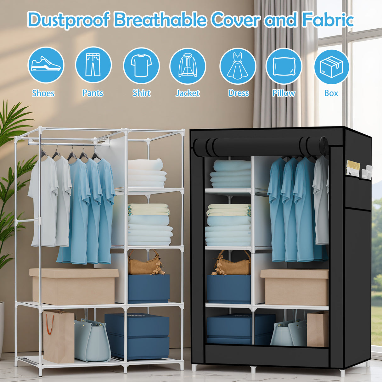 Small Non-Woven Fabric Wardrobe