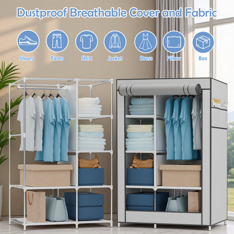 Small Non-Woven Fabric Wardrobe