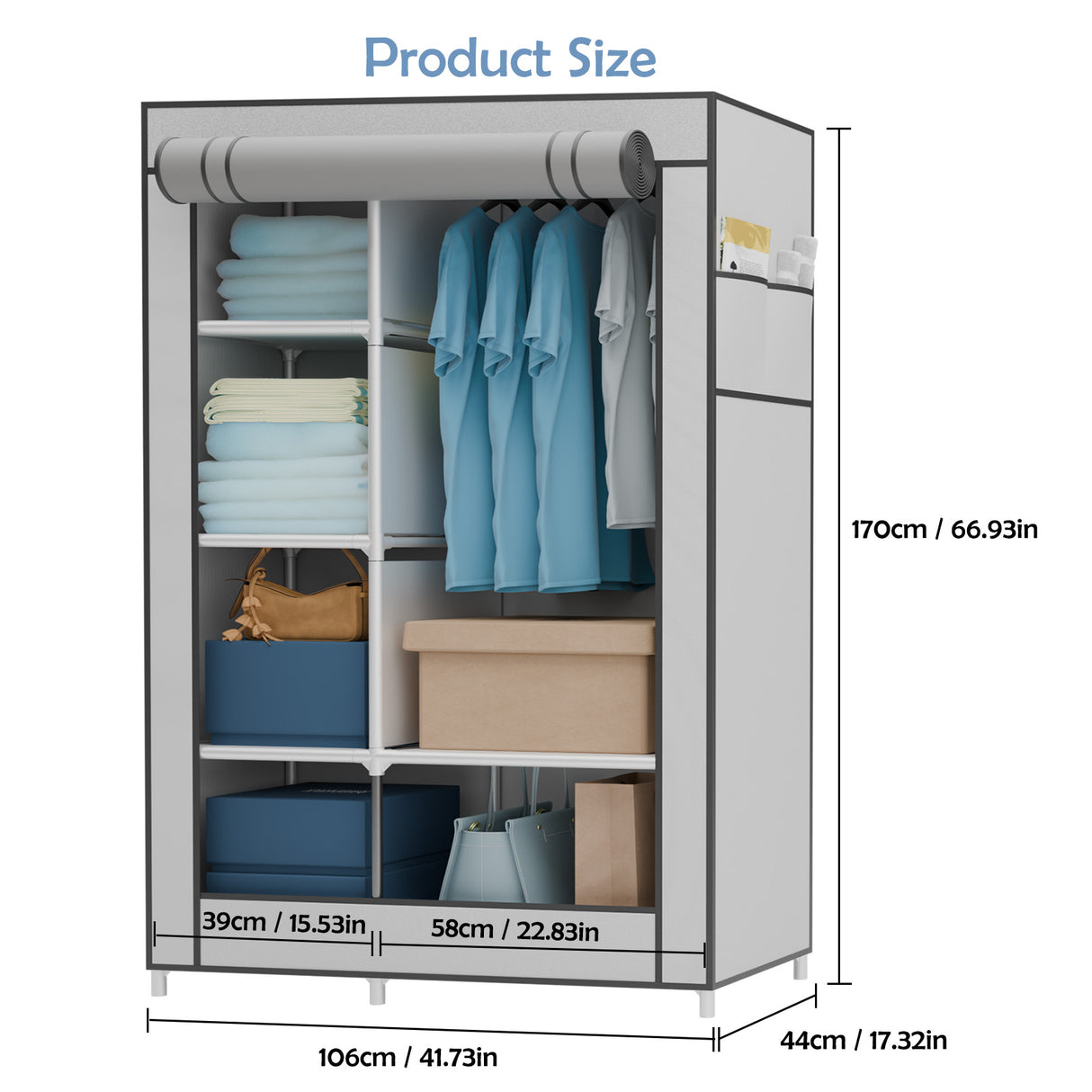 Small Non-Woven Fabric Wardrobe